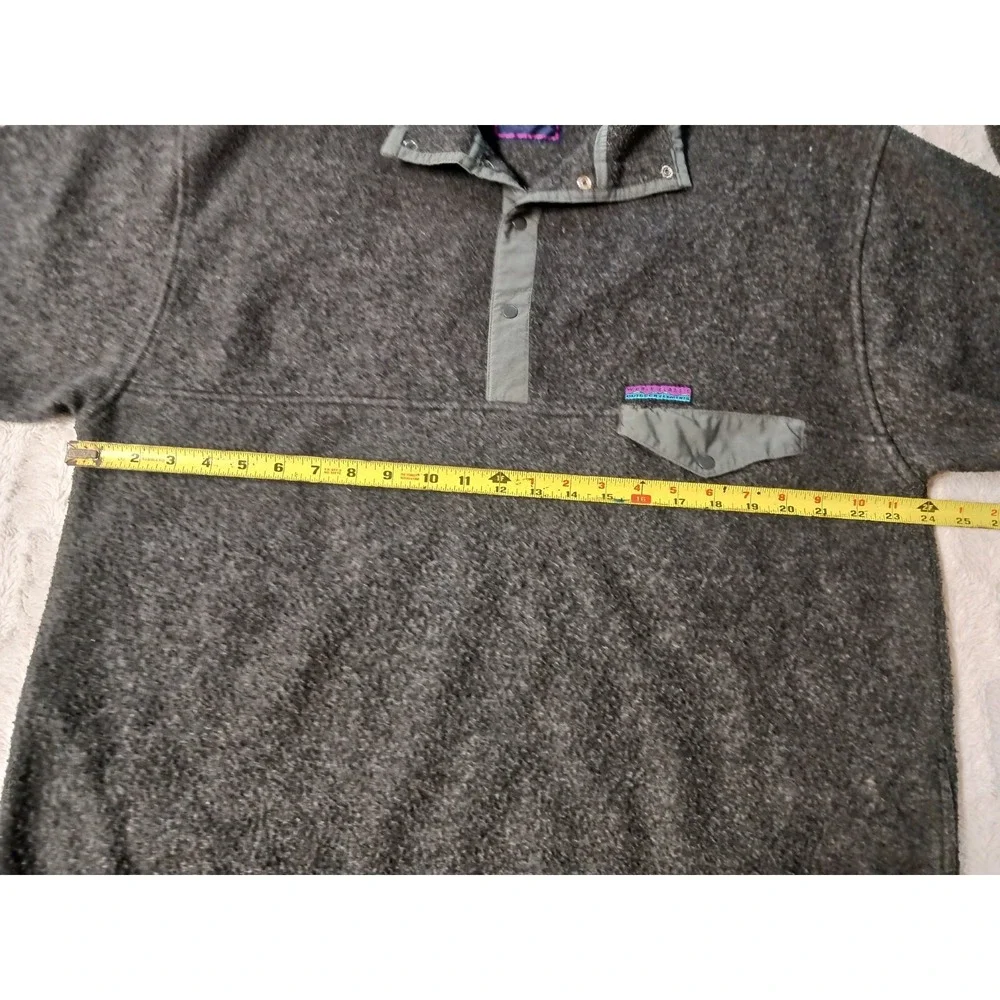 Vintage Gap Arctic Light ¼ Snap Up Fleece Pullover Sweatshirt Mens Large Gray